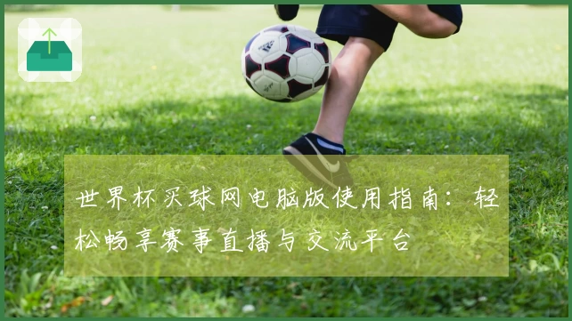 世界杯买球网电脑版使用指南：轻松畅享赛事直播与交流平台